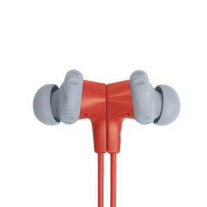 JBL Endurance Run 2 Wired - Coral Orange - Waterproof Wired Sports In-Ear Headphones - Detailshot 1